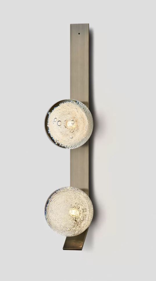 FIZI WALL SCONCE DOUBLE BALL WITH KICK - Fourth Dimension Lighting